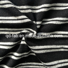 Poli / rayon / spandex fio tingido tecido de confecção de malhas (qf13-0697)